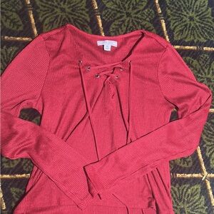 Adam Levine Collection Scarlet Lace-Up Top